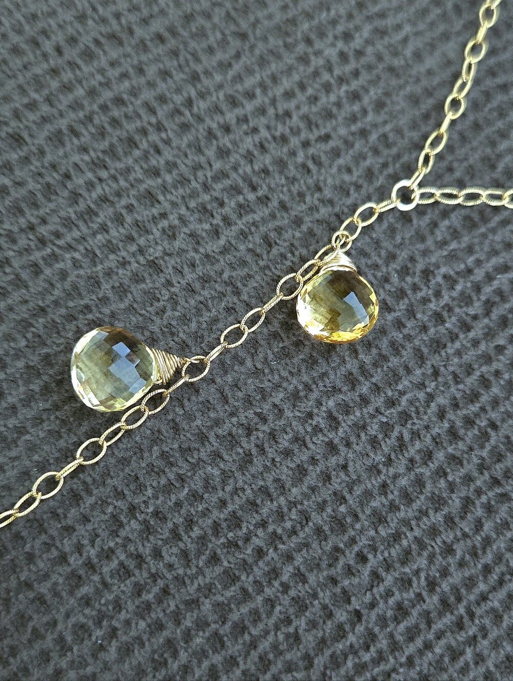 Gold💛 Necklace With Citrine🧡 Gemstones💎 - NWOT - Picture 4 of 16
